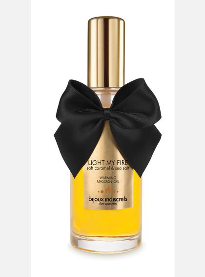 Съедобное массажное масло LIGHT MY FIRE карамель и морская соль, 100 мл, Bijoux Indiscrets Съедобное массажное масло соленая карамель