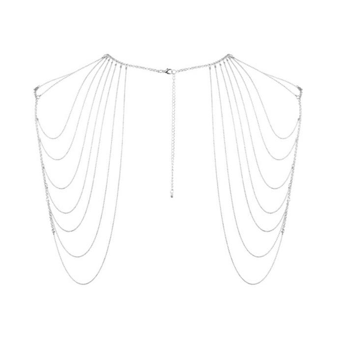 Колье из цепочек на плечи Magnifique Серебристый металл, Bijoux Indiscrets эротическое украшение Bijoux Indiscrets
