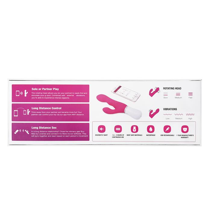 Вибратор кролик Nora by Lovense The Original Bluetooth Rabbit Vibrator Вибратор кролик Nora by Lovense The Original Bluetooth Rabbit Vibrator
