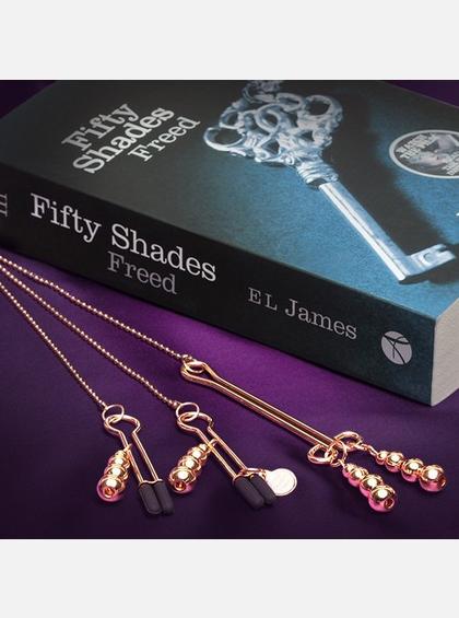 Зажимы для сосков и клитора ОТДАЙСЯ ОЩУЩЕНИЯМ Fifty Shades Freed зажимы для сосков и клитора