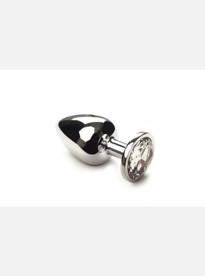 Анальная пробка со стразой Silver-Diamond, размер L Анальная пробка с бриллиантом