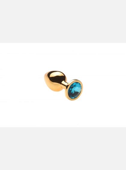 Анальная пробка из металла Топаз, M Анальная страза,G old Topaz,M