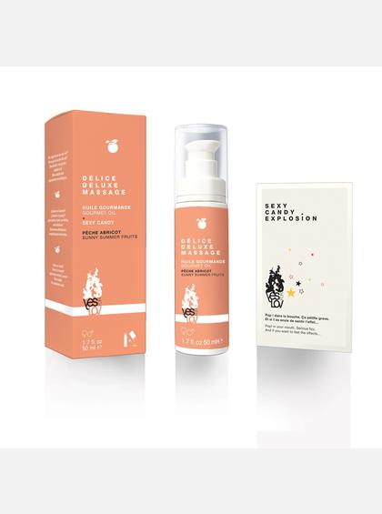 Съедобное массажное масло <br>Солнечные летние фрукты DÉLICE DELUXE YESforLOV Съедобное массажное масло <br>Солнечные летние фрукты DÉLICE DELUXE YESforLOV