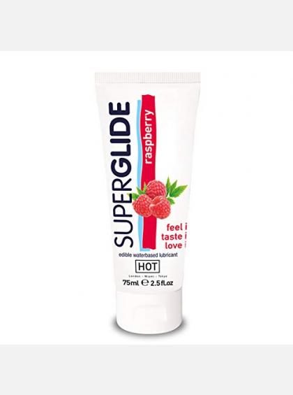 Съедобный лубрикант на водной основе Superglide HOT, МАЛИНА Съедобный лубрикант на водной основе Superglide HOT, МАЛИНА