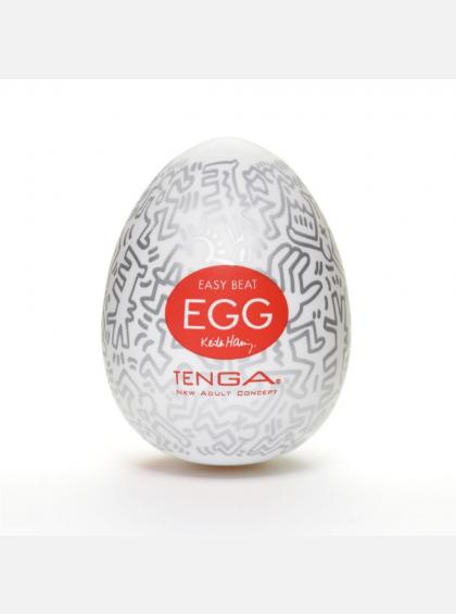 Яйцо-мастурбатор Tenga Keith Haring EGG Party от Tenga, одноразовое Яйцо-мастурбатор Tenga Keith Haring EGG Party от Tenga, одноразовое